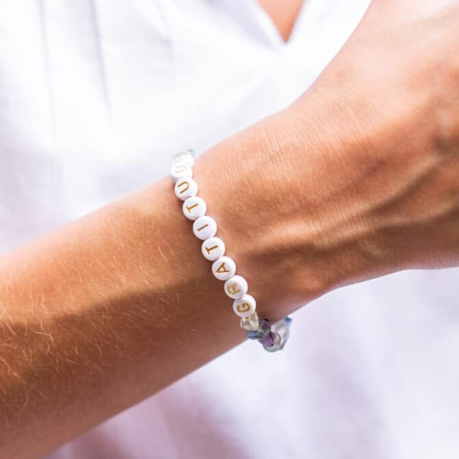TINKALINK Crystal Healing Bracelet Fluorite Gratitude