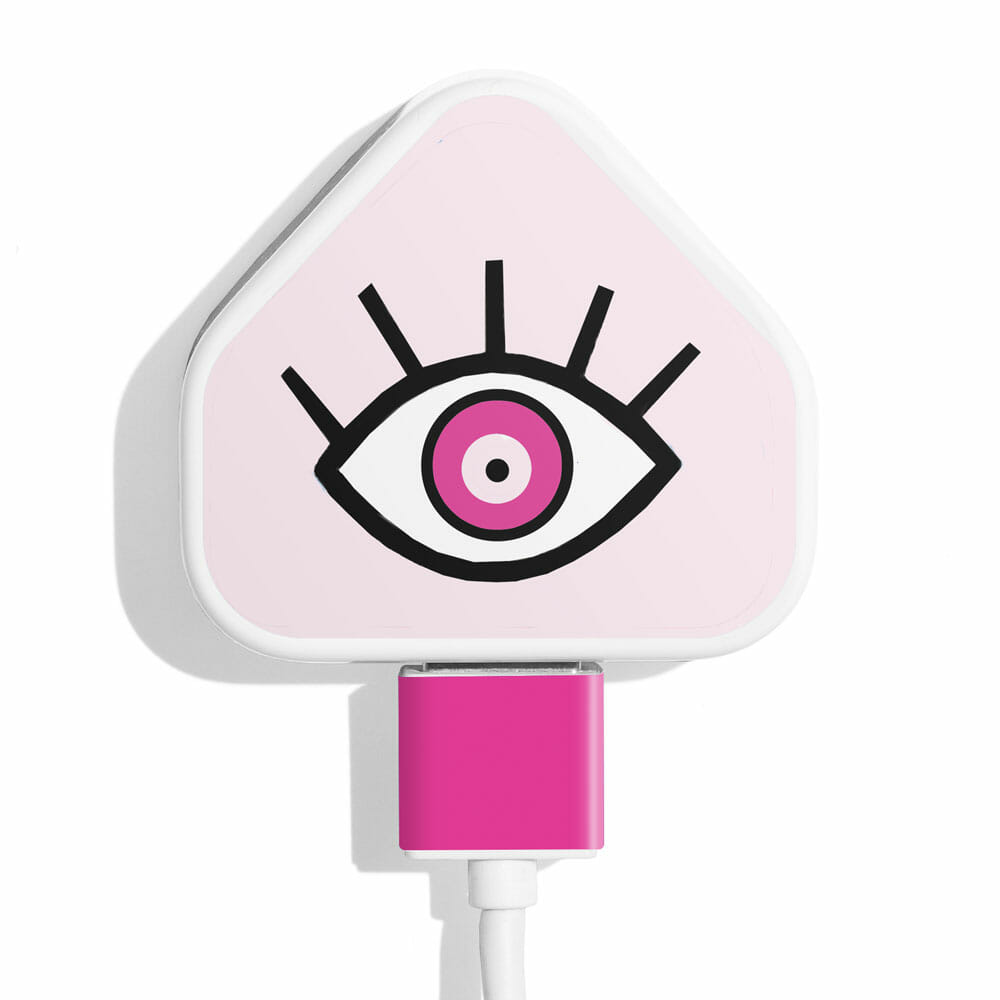 TINKALINK iPhone Charger Sticker Pink Magic Eye Vinyl