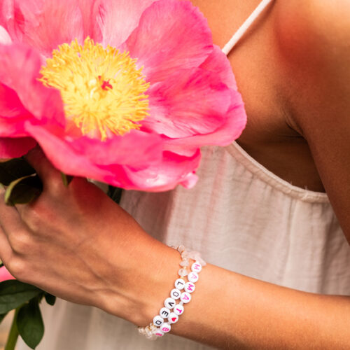 TINKALINK Crystal Healing Bracelets Personalised Create Customise Rose Quartz Loved Mama To Be