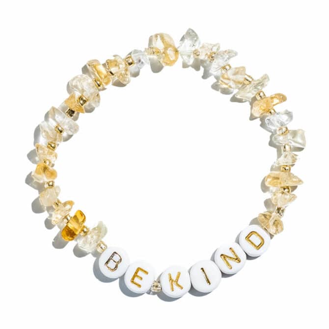 TINKALINK Crystal Healing Bracelet Citrine Be Kind