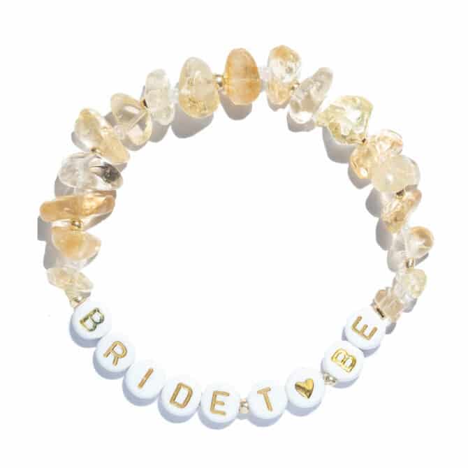 TINKALINK Crystal Healing Bracelet Citrine Bride to Be