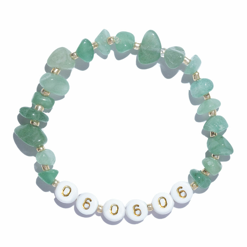 TINKALINK Crystal Healing Bracelet Aventurine Dates and Digits
