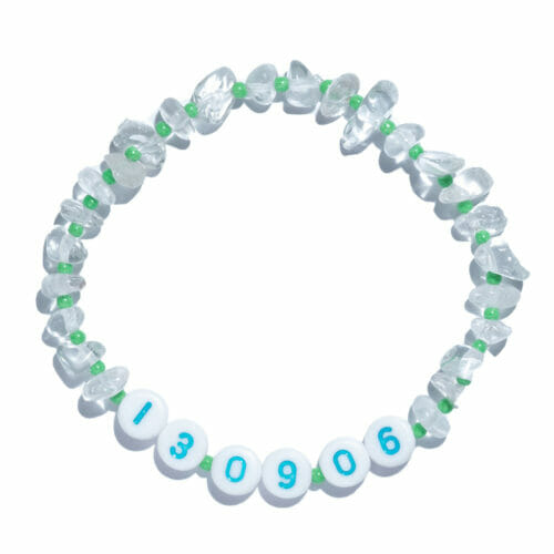TINKALINK Crystal Healing Bracelet Clear Quartz Dates and Digits