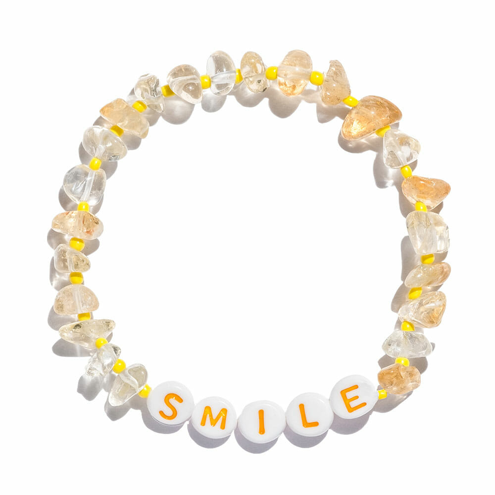 TINKALINK Crystal Healing Bracelet Citrine Smile