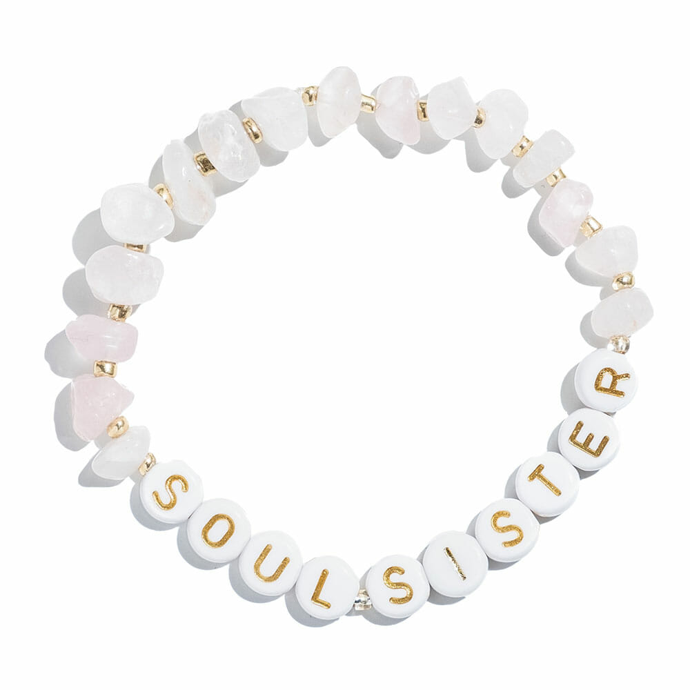 TINKALINK Crystal Healing Bracelets Rose Quartz Soul Sister