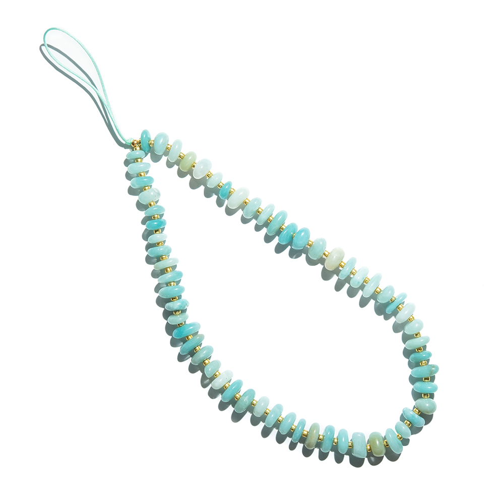TINKALINK Amazonite crystals and Gold Phone Wristlet