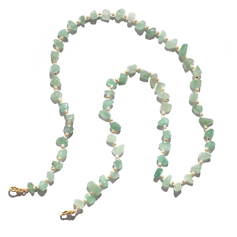 TINKALINK Aventurine with Gold spacer crystal glasses chains
