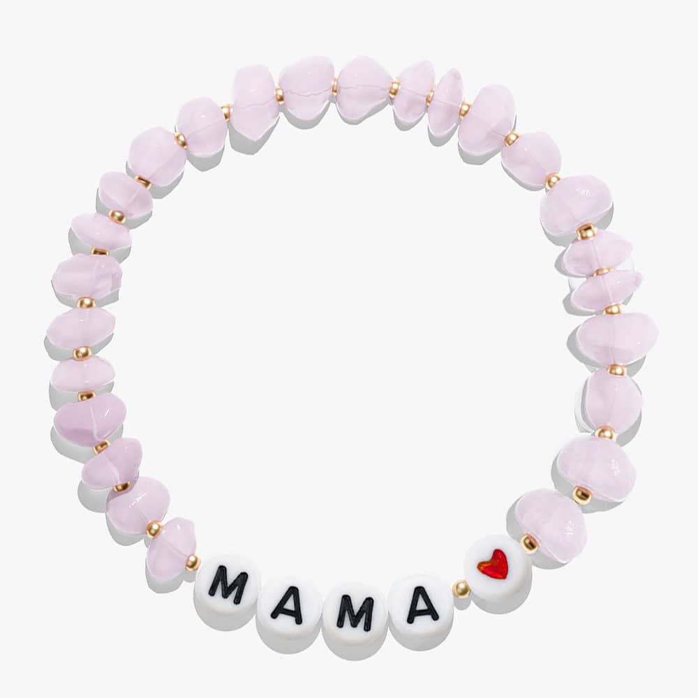 Rose Quartz Mama black letters Hearts