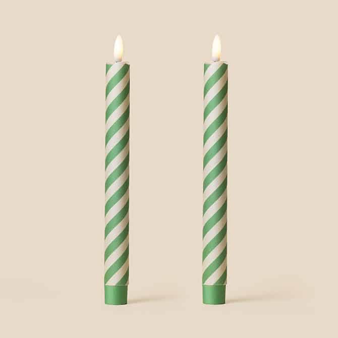 Barley Twist Flameless LED Wax Candles (PAIR)