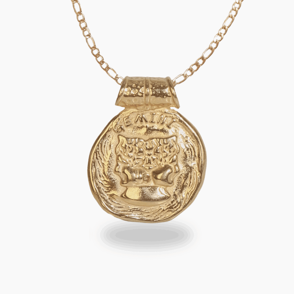 Gemini Gold Plated Zodiac Necklace
