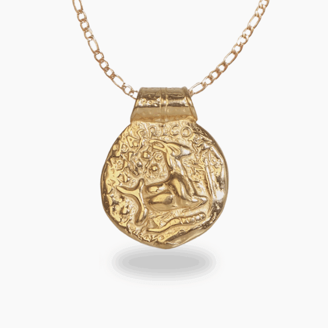 Capricorn Gold Plated Zodiac Necklace