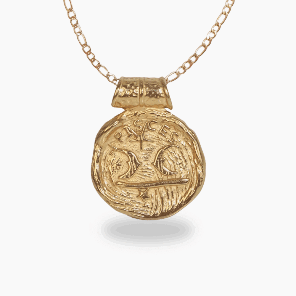 Piscies Gold Plated Zodiac Necklace
