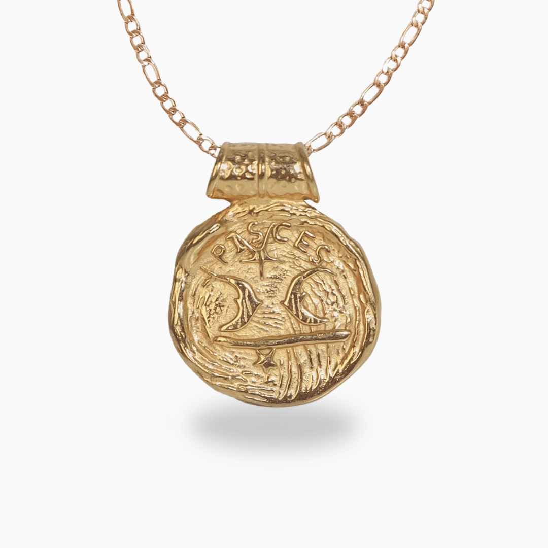 Piscies Gold Plated Zodiac Necklace