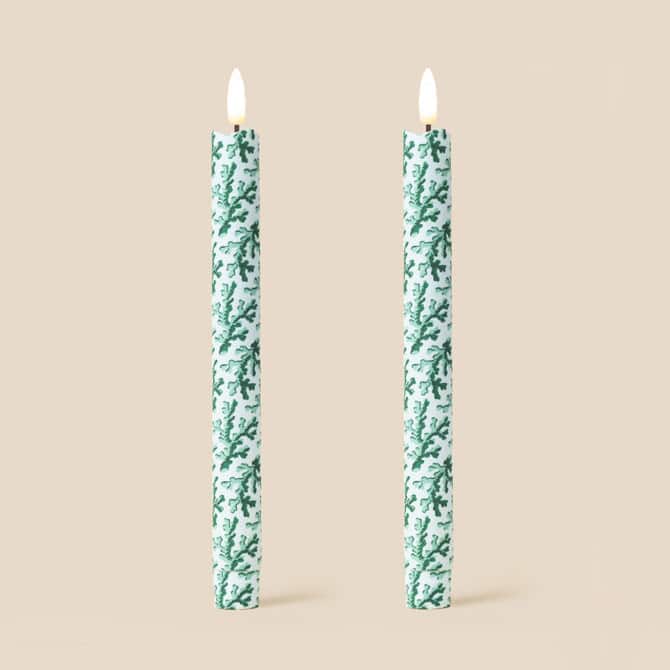 Coral Tide Flameless LED Wax Candles (PAIR)