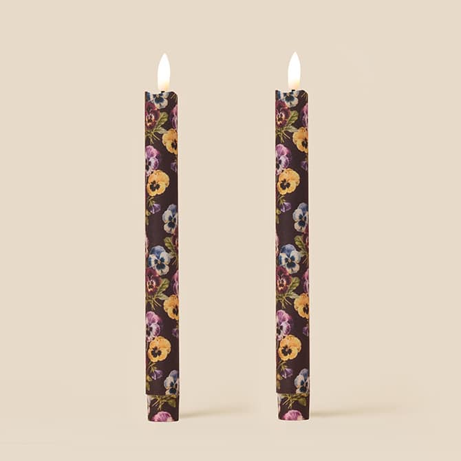 Pansie Flameless LED Wax Candles (PAIR)