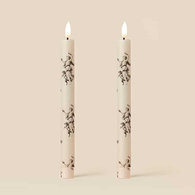 Rococo Reverie Flameless LED Wax Candles (PAIR)