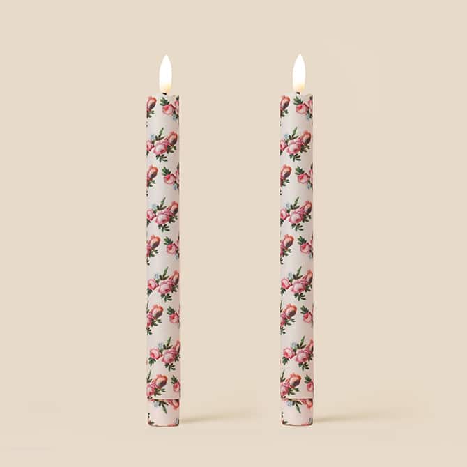 Rosie Posy Flameless LED Wax Candles (PAIR)