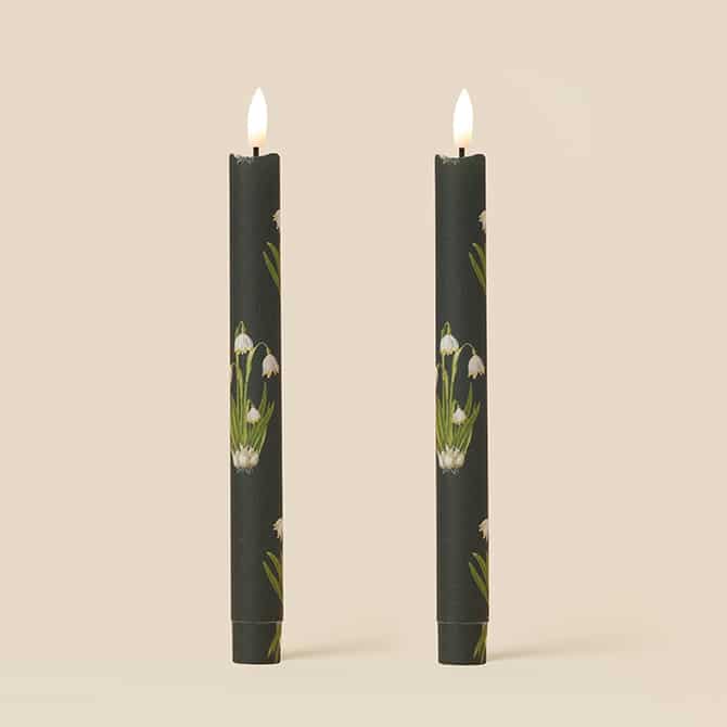Snowdrop Flameless LED Wax Candles (PAIR)