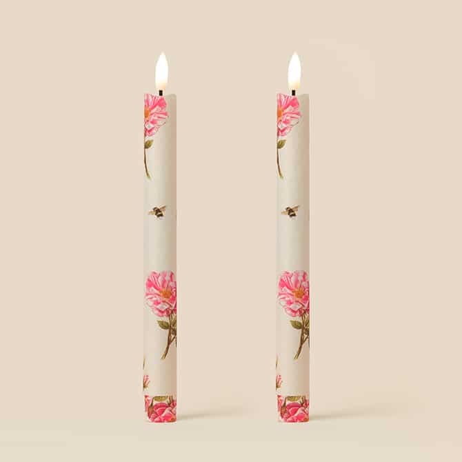 The King's Rose Flameless LED Wax Candles (PAIR)