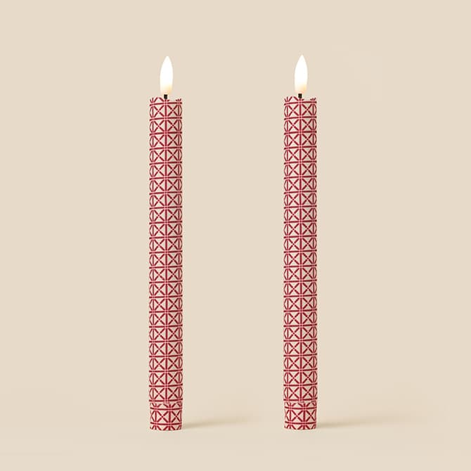 Trellis Twist Flameless LED Wax Candles (PAIR)